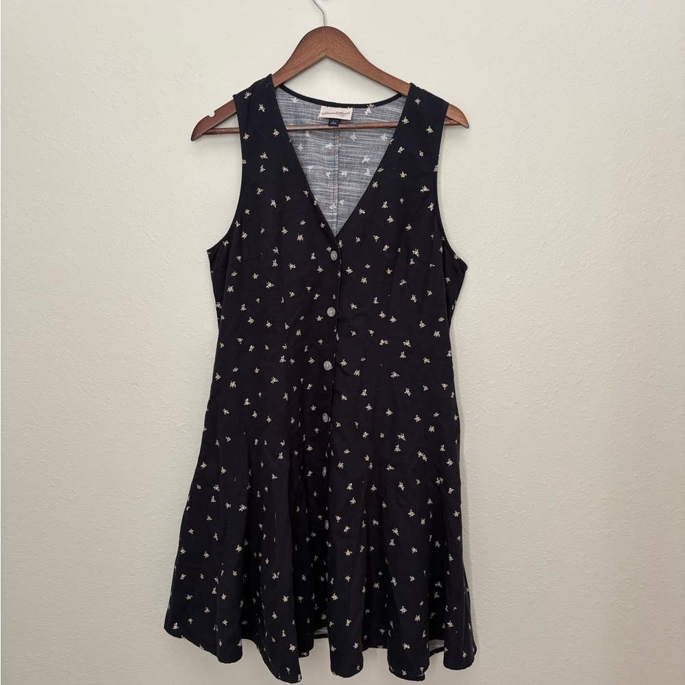 Navy a-line dress